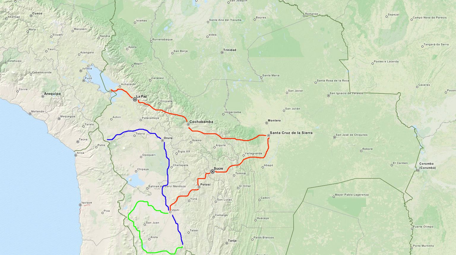 Map of the round trip